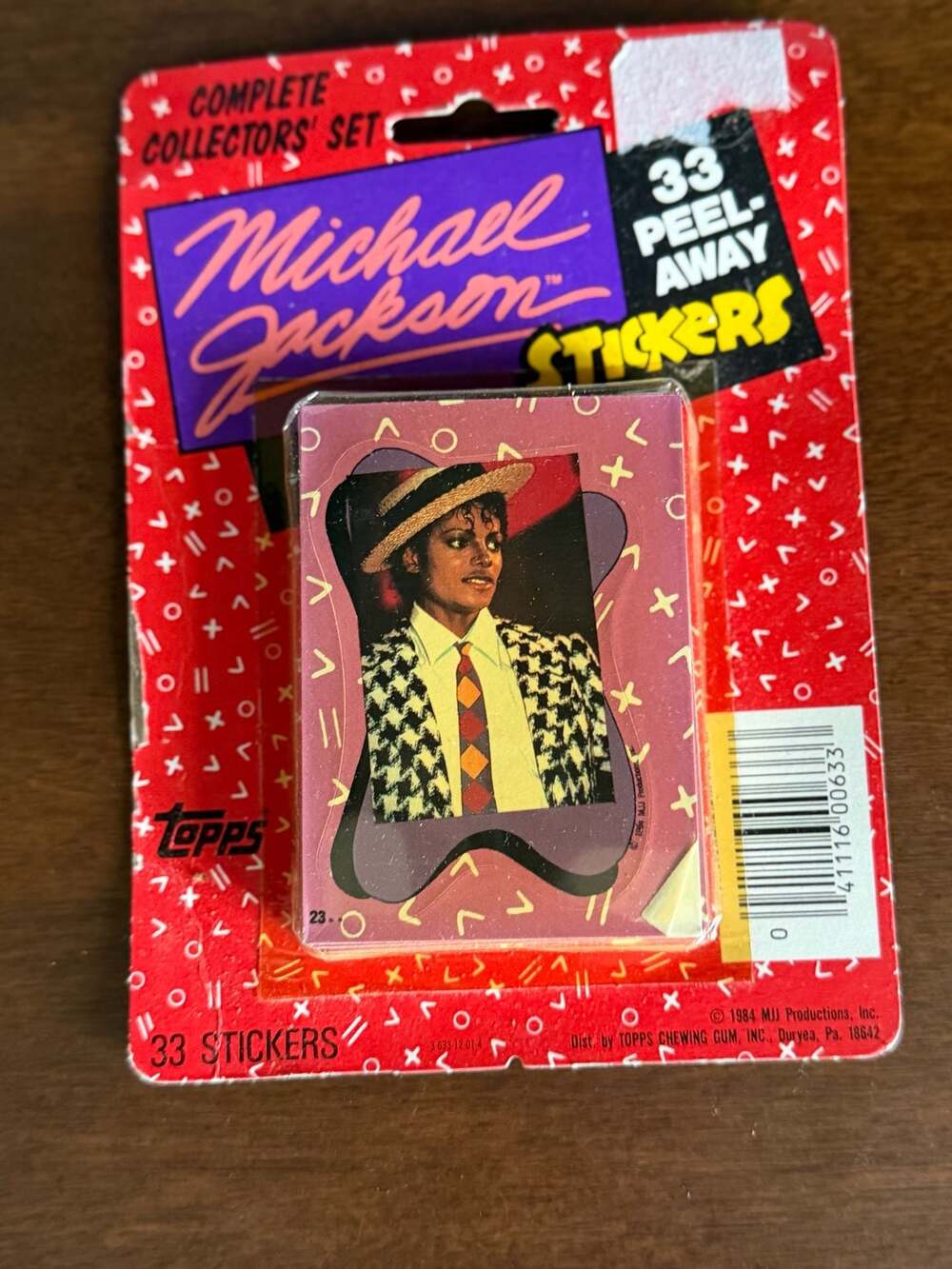 1984 Topps Michael Jackson Complete Collectors Set 33 Peel-Away Stickers